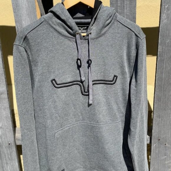 Men's Kimes Ranch Fast Talker Fleece Hoodie In Charcoal Heather - Picture 2 of 2